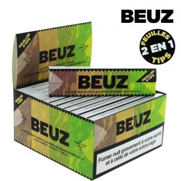 PACK Feuilles SLIM BEUZ Brown + TIPS x 24 carnets