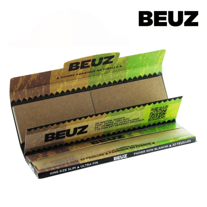 PACK Feuilles SLIM BEUZ Brown + TIPS x 24 carnets