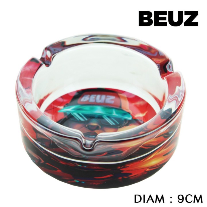 Cendrier BEUZ en verre "DJ"