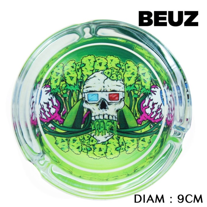 Cendrier BEUZ en verre "SKELTON"