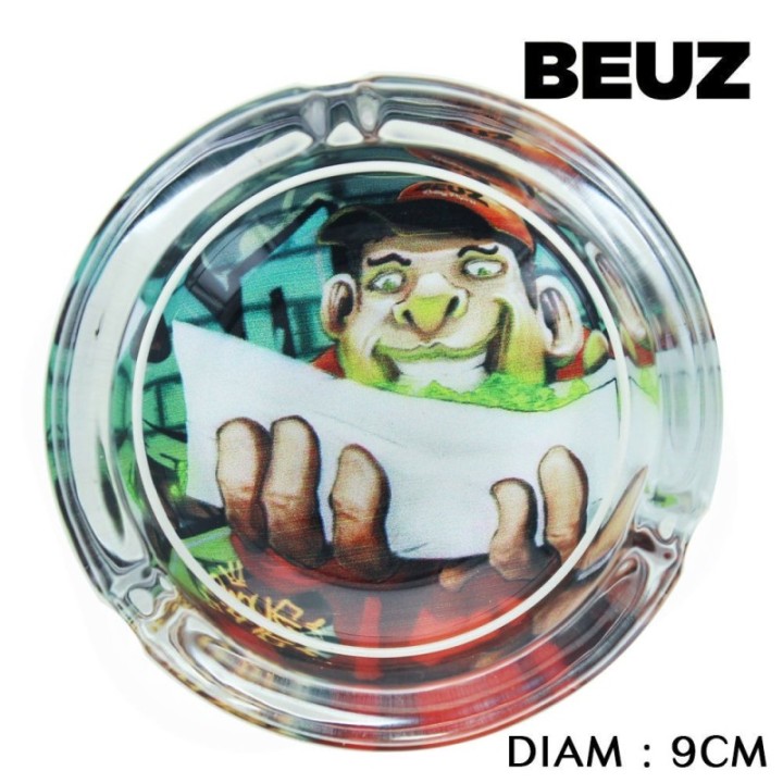 Cendrier BEUZ en verre "Rolling"